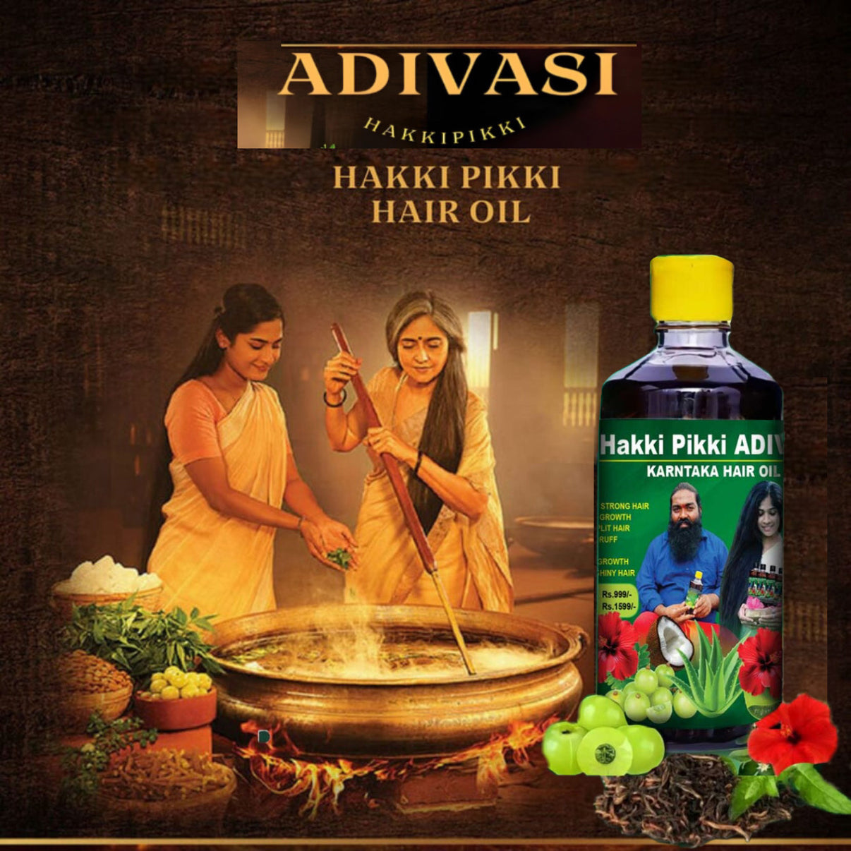 ✅ Karnataka Hakki Pikki  Adivasi Hair  Oil ✅