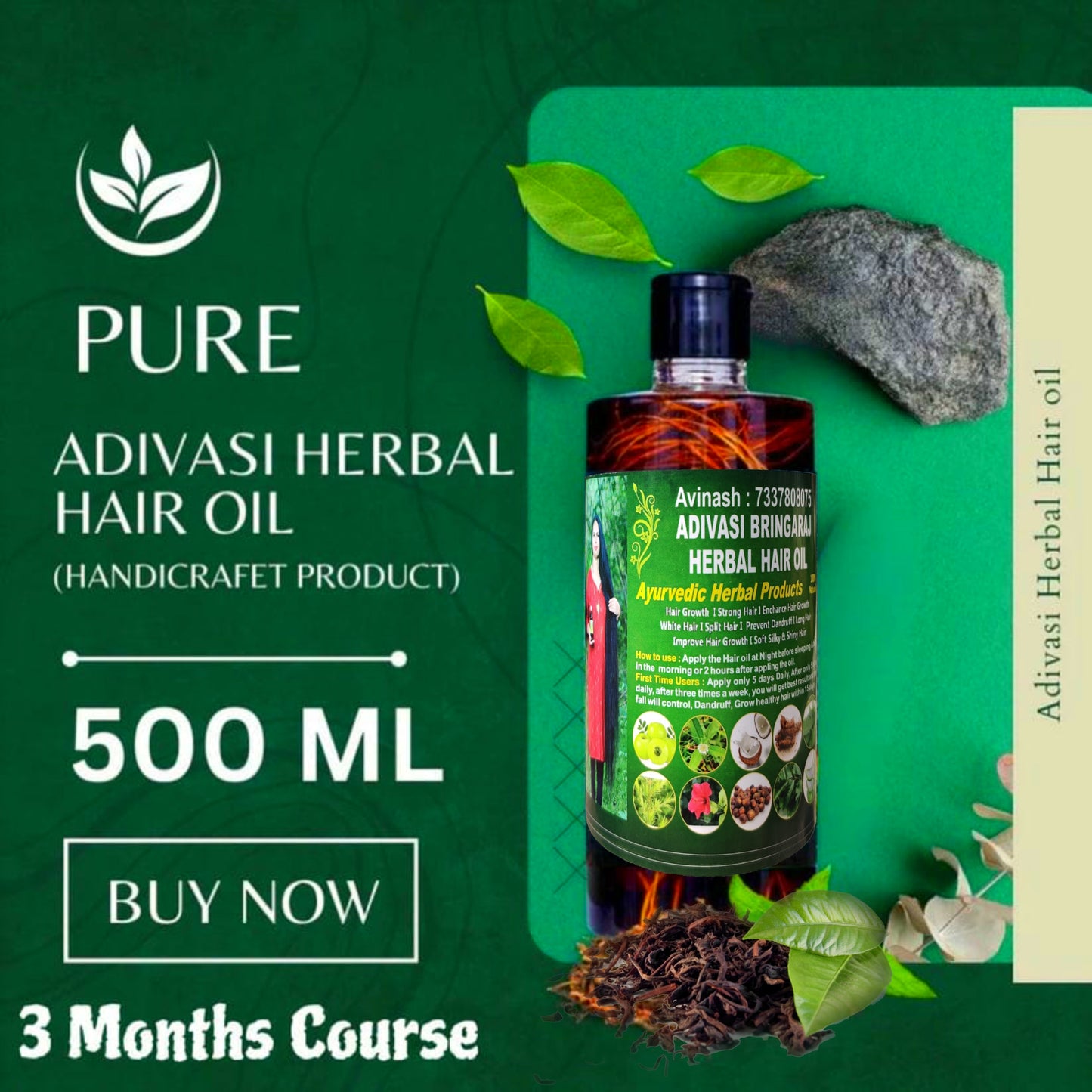 ✅ Karnataka Hakki Pikki  Adivasi Hair  Oil ✅